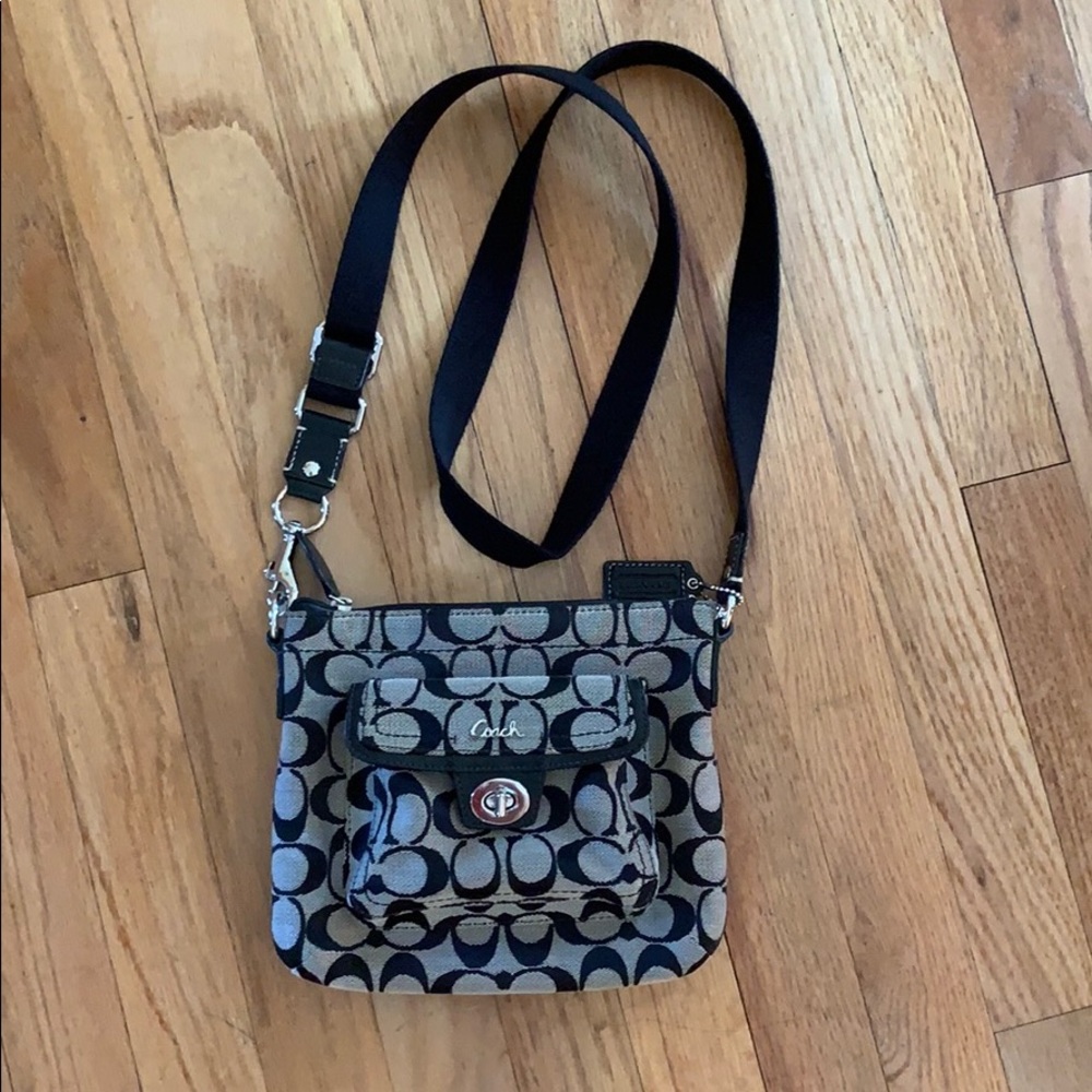 Black crossbody coach purse